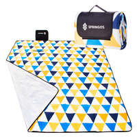 Springos Piknik takaró, háromszög mintás, 200x200 cm-es piknik pléd
