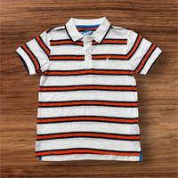 Bluezoo Narancs csíkos, galléros felső