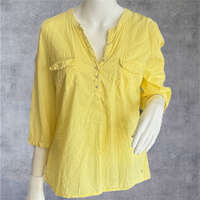 Bonita Citromsárga roll up ujjú blúz