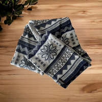 Egyéb Szürke-kék kötött körsál