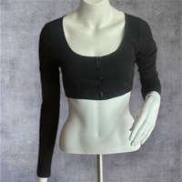 H&M Fekete, gombos top