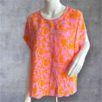 George Narancs mintás, csinos felső UK12