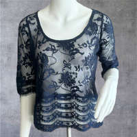 Egyéb S.kék csipkés felső