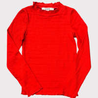 Egyéb Piros, gyűrt anyagú felső