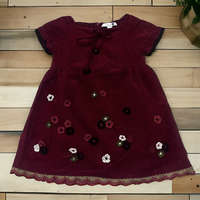 Egyéb Bordó, virágos kord ruha