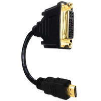 Donji Donji Full HD 1080p DVI-I (anya) -> HDMI (apa) átalakító kábel, 0.3 méter, fekete