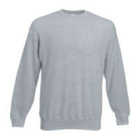 Fruit Of The Loom Fruit of the Loom F41 kereknyakú pulóver, SET-IN SWEAT, Heather Grey - M