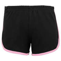 American Apparel AA7301 Női pamut short, futónadrág American Apparel, Black/Pink-L