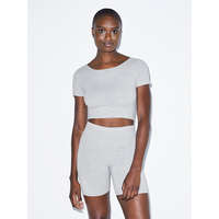 American Apparel AARSA8380 Női rövid ujjú pamut sztreccs top American Apparel, Heather Grey-XS