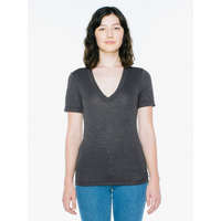 American Apparel AATR456 mély V-nyakú unisex tri-blend póló American Apparel, Tri-Black-M