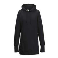 Just Hoods Just Hoods hosszított fazonú Női kapucnis pulóver AWJH005, Jet Black-M