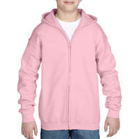Gildan Cipzáros kapucnis gyerekpulóver, Gildan GIB18600, Light Pink-L