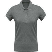 Kariban Női organikus rövid ujjú piké póló, Kariban KA210, Grey Heather-2XL