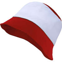 K-UP KP125 pamutvászon kalap K-UP, Red/White-U