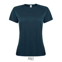 Sol&#039;S Női raglános rövid ujjú sport póló, SOL&#039;S SO01159, Petroleum Blue-L