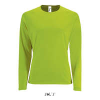 Sol&#039;S Női hosszú ujjú sport póló, SOL&#039;S SO02072, Neon Green-L