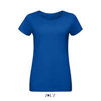 Sol&#039;S Női MARTIN testhezálló környakas rövid ujjú póló, SOL&#039;S SO02856, Royal Blue-M