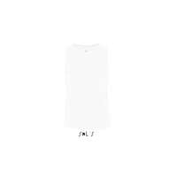 Sol&#039;S Férfi JUSTIN ujjatlan pamut póló-trikó, SOL&#039;S SO11465, White-L