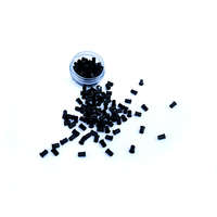 HairExtensionShop Mikro Hüvely Hajhosszabbításhoz Réz Szilikonmentes Nélkül Peremes Fekete 100db #1 - Hossz 4mm, Belső Átmérő 2.4mm, Külső Átmérő 3mm