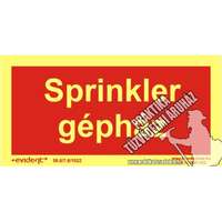 TF07/1 - Sprinkler gépház - utánvilágító tábla, utánvilágítós tábla, 2 mm vastag, 200x100mm