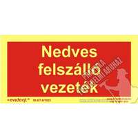 TF09/1 - Nedves felszálló vezeték - utánvilágító tábla, utánvilágítós tábla, 2 mm vastag, 200x100mm