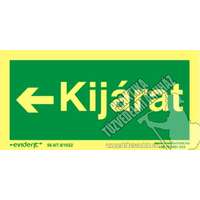 M16/2 - Kijárat balra, utánvilágító tábla, utánvilágítós tábla, 2mm vastag, 300x150mm