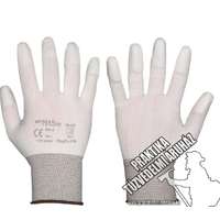 ARNYPUFIN - Nylon ujjvégen mártott fehér munkavédelmi kesztyű