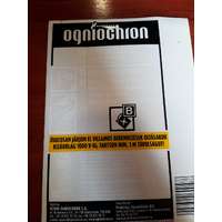 0164-Ogniochron 5 kg széndioxiddaloltó tűzoltó készülékhez matrica, széndioxiddal oltó tűzoltó készülék, CO2 készülék