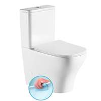 Sapho BELLO RIMLESS monoblokkos WC, alsó/hátsó kifolyású, ülőke nélkül, 38x64cm, duálgombos öblítőmechanikával (PC103R helyett)