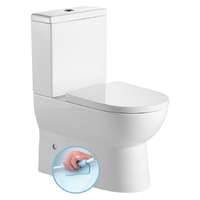 Aqualine AQUALINE JALTA RIMLESS monoblokkos WC, alsó/hátsó kifolyású, ülőke nélkül, 37x63cm, duál gombos öblítőmechanika