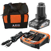 AEG AEG SETL1240BLK 12 V akkumulátor szett 1 x 12 V 4,0 Ah akku + töltő, táska