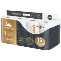 Harmony Harmony Toalettpapír 4-rétegű HARMONY EXCLUSIVE PURE WHITE - 16 tekercs 8584014858502