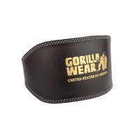 Proteinstore 6 INCH PADDED LEATHER LIFTING BELT - BLACK/GOLD