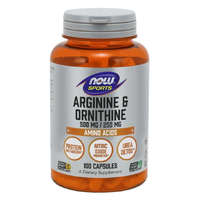  NOW Foods - Arginin & Ornitin 500mg/250mg 100 db veg kapszula