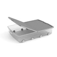 Curver W box ágy alatti tárolódoboz XL transzparens/szürke 79x58x17cm szürke tetős
