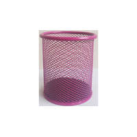  Írószertartó fémhálós D.rect kerek pohár rózsaszín