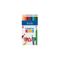 Ico Színes ceruza ICO Creative Kids háromszögletű vastag festett 12 db/készlet