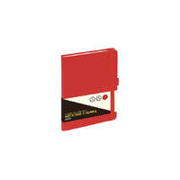 GRAND Jegyzetfüzet GRAND A/5 80 lapos gumis puha piros fedelű kockás