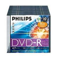 PHILIPS Írható DVD-R PHILIPS 4,7GB 16X slim tok