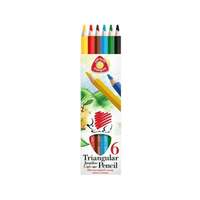 ICO Színes ceruza ICO Süni háromszögletű vastag festett 6 db/készlet