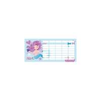 LIZZY CARD Órarend LIZZY CARD mini 178mmx77mm Mermaid Sweet