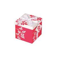  Ajándékdoboz rózsaszín/fehér Gift Box 15x15x15 cm UTOLSÓ DARAB