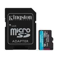 Kingston 128GB MicroSDXC Card Canvas Go! Plus (Class 10, UHS-I U3) + adapter