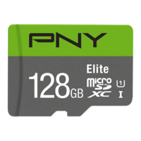 PNY 128 GB MicroSDXC Card Elite (100 MB/s, Class 10, U1, V10)