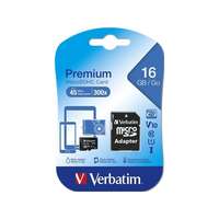 Verbatim 16 GB MicroSDHC Card Premium (10 MB/s, Class 10)