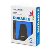 ADATA 1 TB DashDrive Durable HD650 HDD (2,5", USB 3.1, kék)