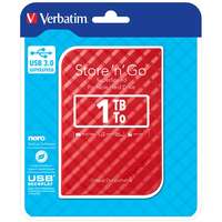 Verbatim 1 TB Store `n` Go G2 HDD (2,5", USB 3.0, piros)