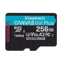 Kingston 256 GB MicroSDXC Card Canvas Go! Plus (170 MB/s, Class 10, U3, V30, A2)