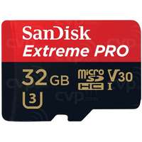 SanDisk 32 GB MicroSDHC Card Extreme Pro (SDSQXCG-032G-GN6MA, 90 MB/s, Class 10, UHS-I U3, V30, A1)