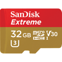 SanDisk 32 GB MicroSDHC Card Extreme (SDSQXAF-032G-GN6MA, 100 MB/s, Class 10, UHS-I U3, V30)
